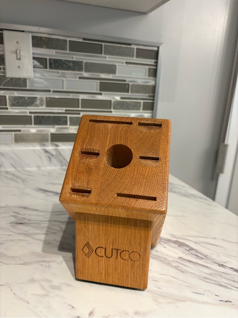 CUTCO knife block wooden